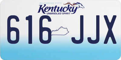 KY license plate 616JJX