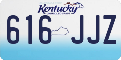 KY license plate 616JJZ