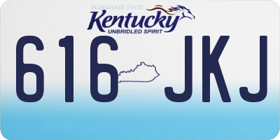 KY license plate 616JKJ