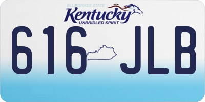 KY license plate 616JLB