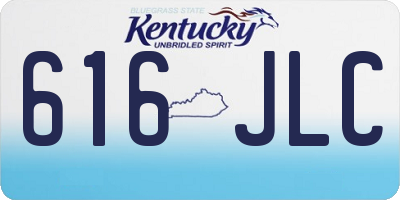 KY license plate 616JLC