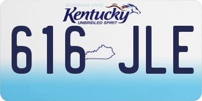KY license plate 616JLE