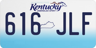 KY license plate 616JLF