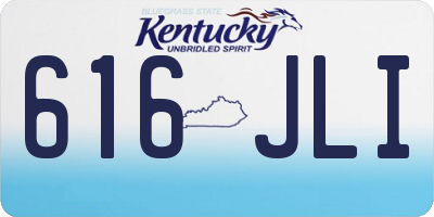 KY license plate 616JLI