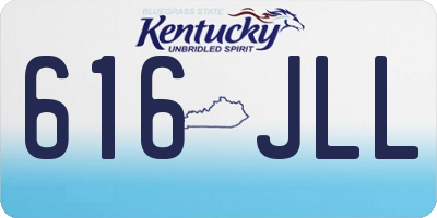 KY license plate 616JLL