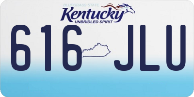KY license plate 616JLU