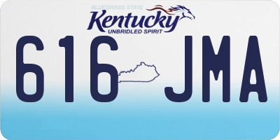KY license plate 616JMA