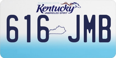 KY license plate 616JMB