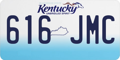 KY license plate 616JMC