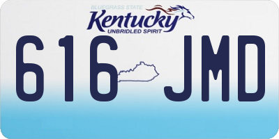 KY license plate 616JMD