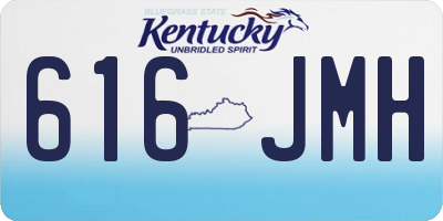 KY license plate 616JMH