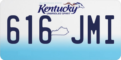 KY license plate 616JMI