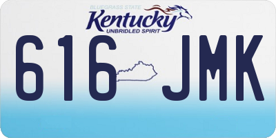 KY license plate 616JMK