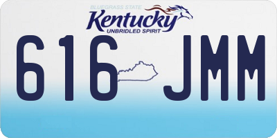 KY license plate 616JMM