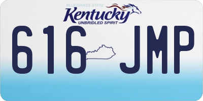 KY license plate 616JMP