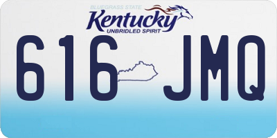 KY license plate 616JMQ