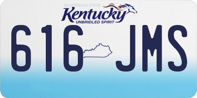 KY license plate 616JMS