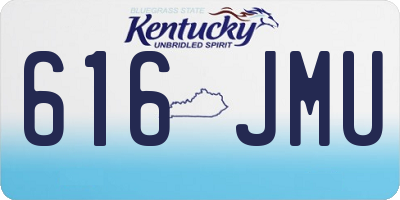 KY license plate 616JMU