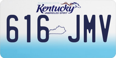 KY license plate 616JMV