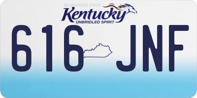 KY license plate 616JNF