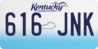 KY license plate 616JNK