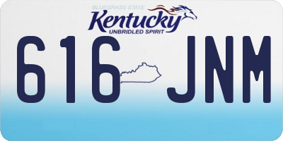 KY license plate 616JNM