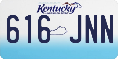KY license plate 616JNN