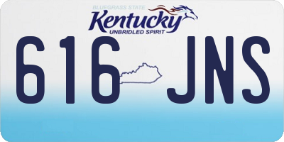KY license plate 616JNS