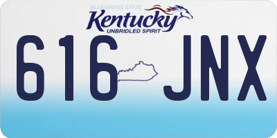 KY license plate 616JNX