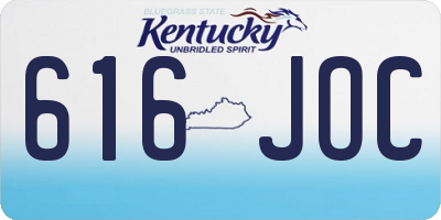 KY license plate 616JOC