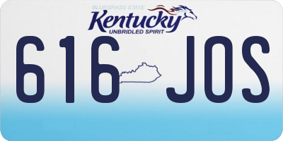 KY license plate 616JOS