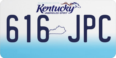 KY license plate 616JPC