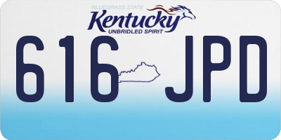 KY license plate 616JPD