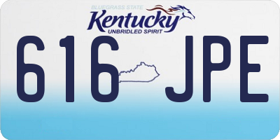 KY license plate 616JPE