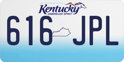 KY license plate 616JPL
