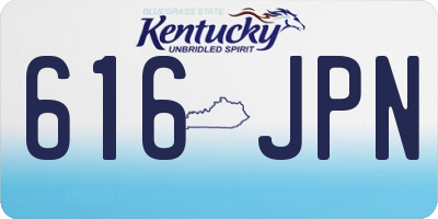 KY license plate 616JPN