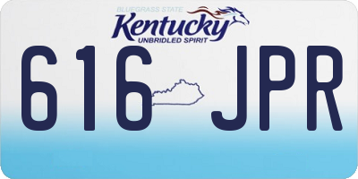 KY license plate 616JPR