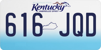 KY license plate 616JQD