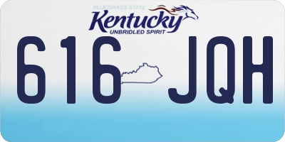 KY license plate 616JQH