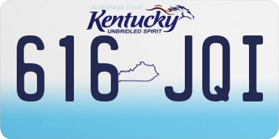 KY license plate 616JQI