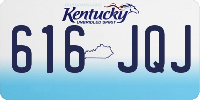 KY license plate 616JQJ