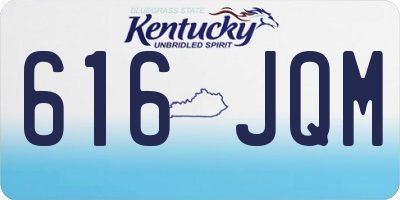 KY license plate 616JQM