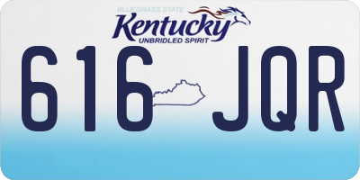 KY license plate 616JQR