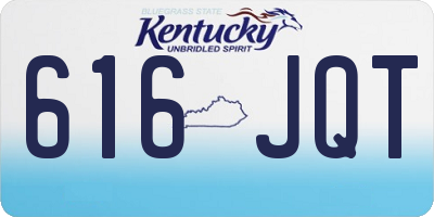 KY license plate 616JQT