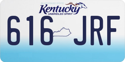 KY license plate 616JRF
