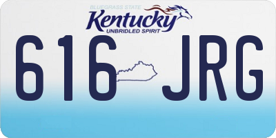 KY license plate 616JRG