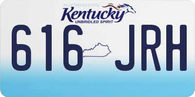KY license plate 616JRH