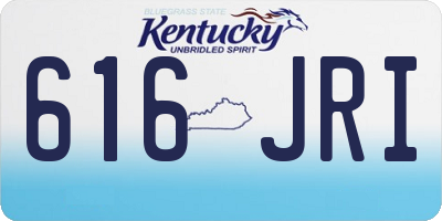 KY license plate 616JRI
