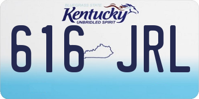 KY license plate 616JRL