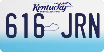 KY license plate 616JRN